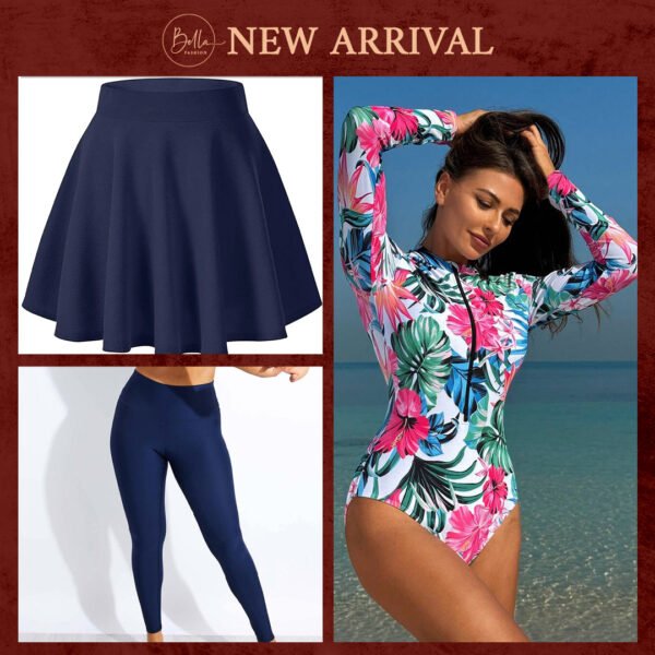 white Burkini 4p flw - XL From 65kg to 75kg, blue black
