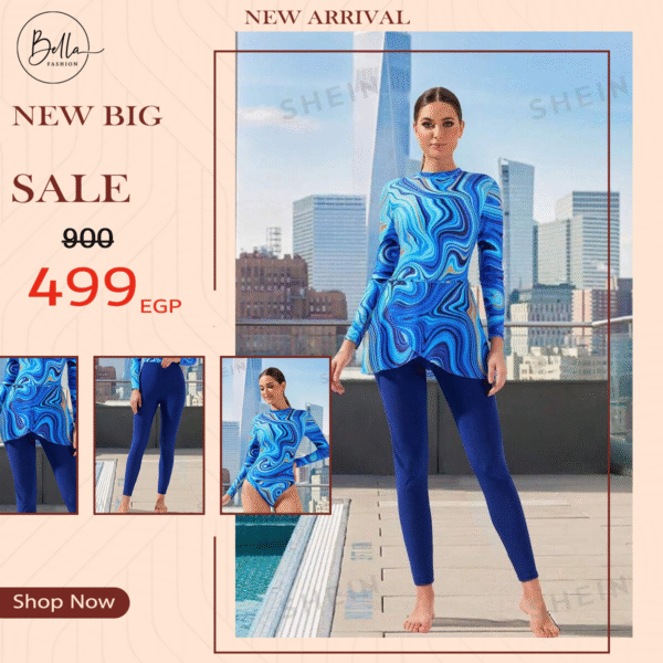 Blue Burkini - L From 45kg to 60kg